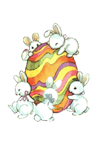 Gif animé Pâques lapins
